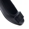 Balerini damă din piele naturală - 4401 Negru Box