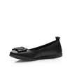 Balerini damă din piele naturală - 4401 Negru Box