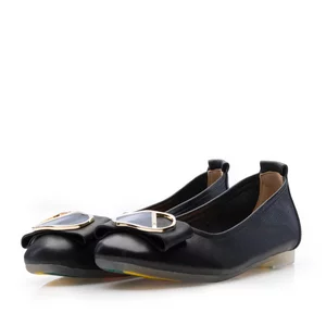 Balerini damă din piele naturală - 8872 Negru Box