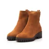 Botine dama casual din piele intoarsa Leofex - 556 Camel Velur