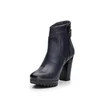 Botine dama din piele naturala - 451 blue box