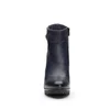 Botine dama din piele naturala - 451 blue box