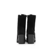 Botine damă din piele naturală, Leofex - 005 Negru Velur