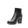 Botine dama din piele naturala, Leofex - 061 Negru Box