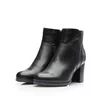 Botine dama din piele naturala, Leofex - 061 Negru Box