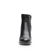 Botine dama din piele naturala, Leofex - 061 Negru Box