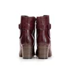 Botine damă din piele naturală Leofex - 072 Visiniu Box