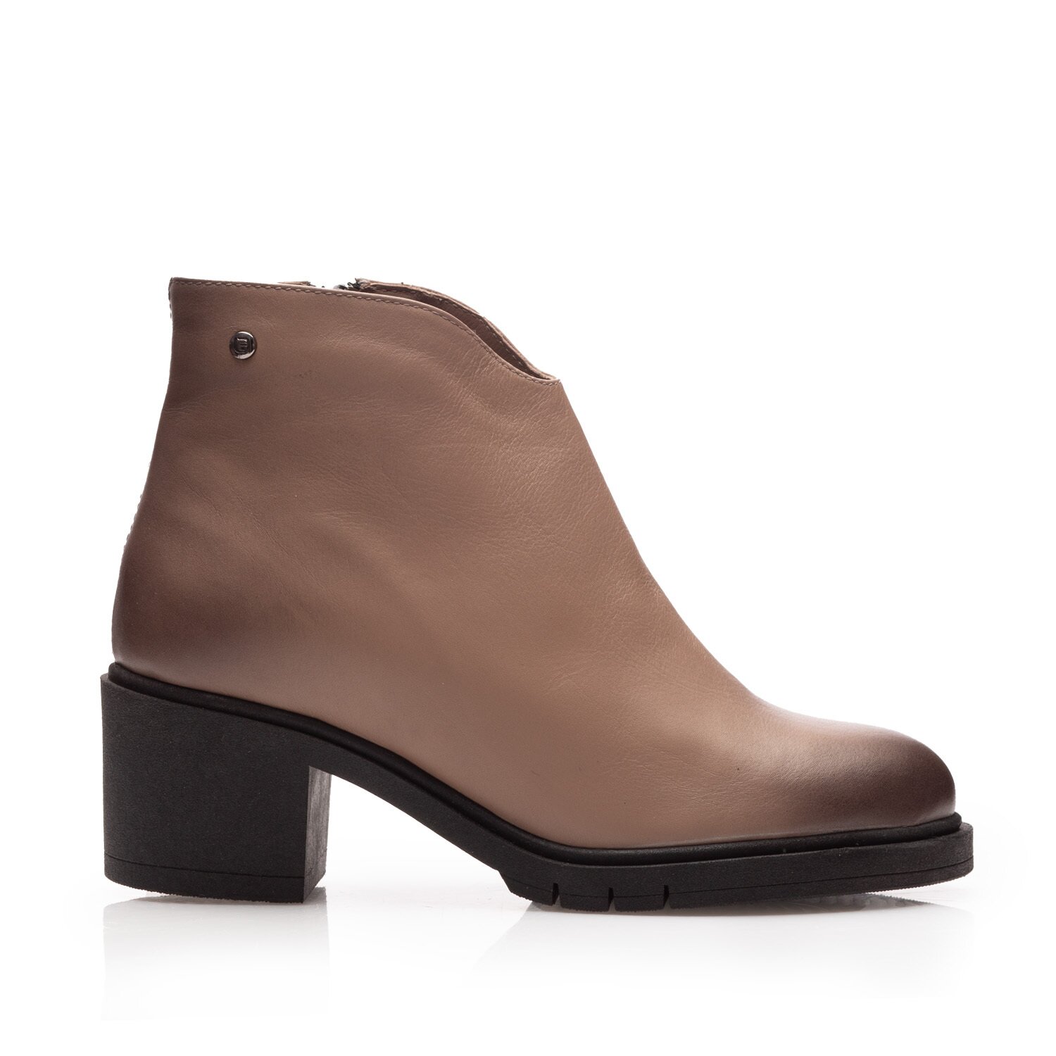 Poze Botine damă din piele naturală, Leofex - 409 Taupe Box