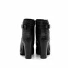 Botine dama din piele naturala Leofex - 451 negru