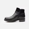 Botine damă din piele naturală , Leofex - 452 Negru Box Lac