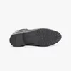 Botine damă din piele naturală, Leofex - 454 Negru Box