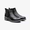 Botine damă din piele naturală, Leofex - 454 Negru Box