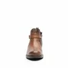 Botine dama din piele naturala, Leofex - 458 cognac
