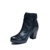Botine damă din piele naturală, Leofex - 461 Negru Box