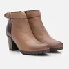 Botine dama din piele naturala Leofex- 461 Taupe Maro box