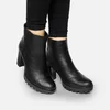 Botine damă elegante din piele naturală, Leofex - 428 Negru Box