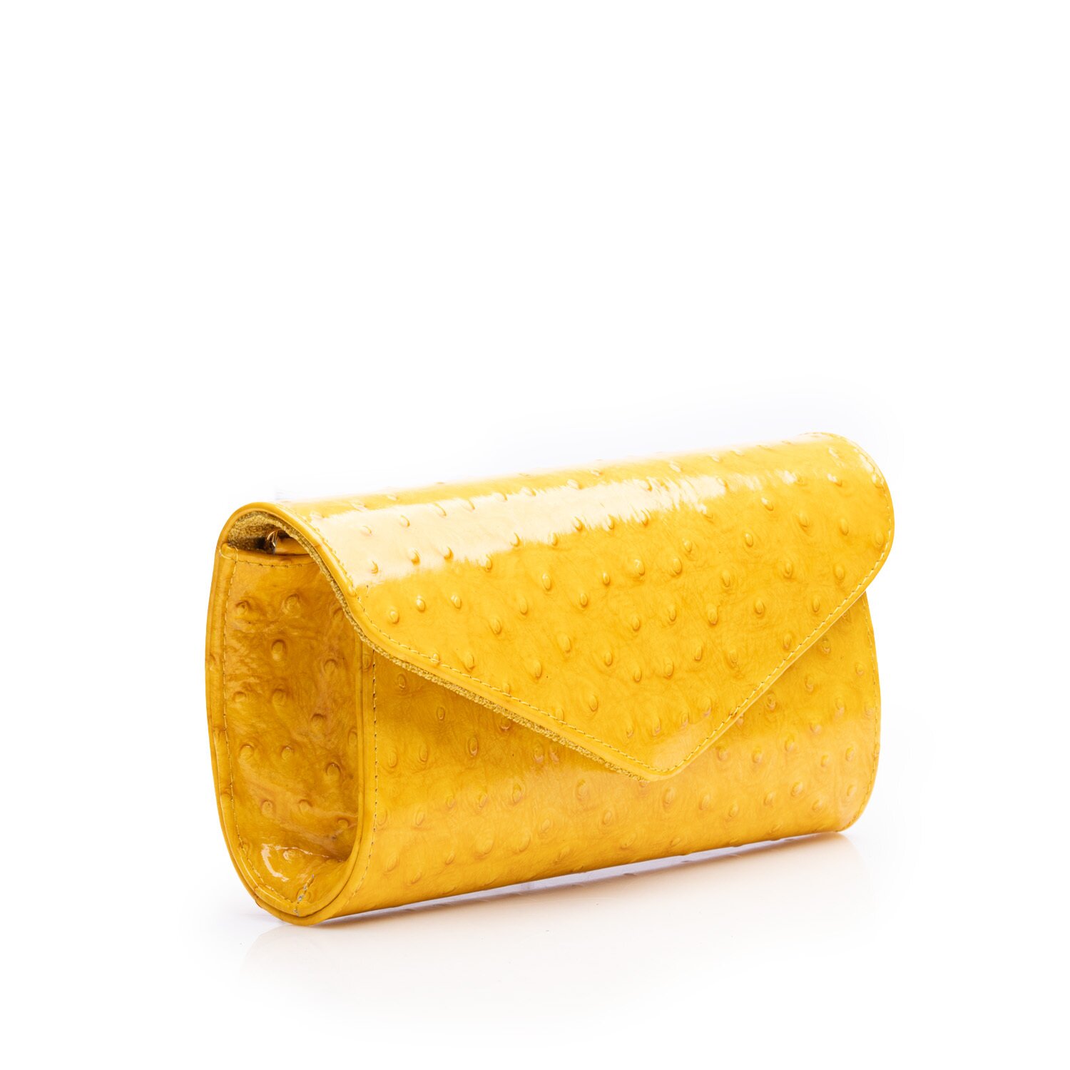 Geantă plic damă din piele naturală - 4014 Galben Lac