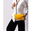Geantă plic damă din piele naturală  - 4014 Galben Lac