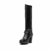 Cizme dama din piele naturala - 473 negru