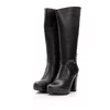 Cizme dama din piele naturala - 475 negru