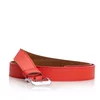 Curea unisex din piele naturală - Roșu Box 3,5 cm