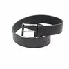 Curea  unisex din piele naturala - Negru box 4cm