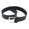 Curea  unisex din piele naturala - Negru box 4cm