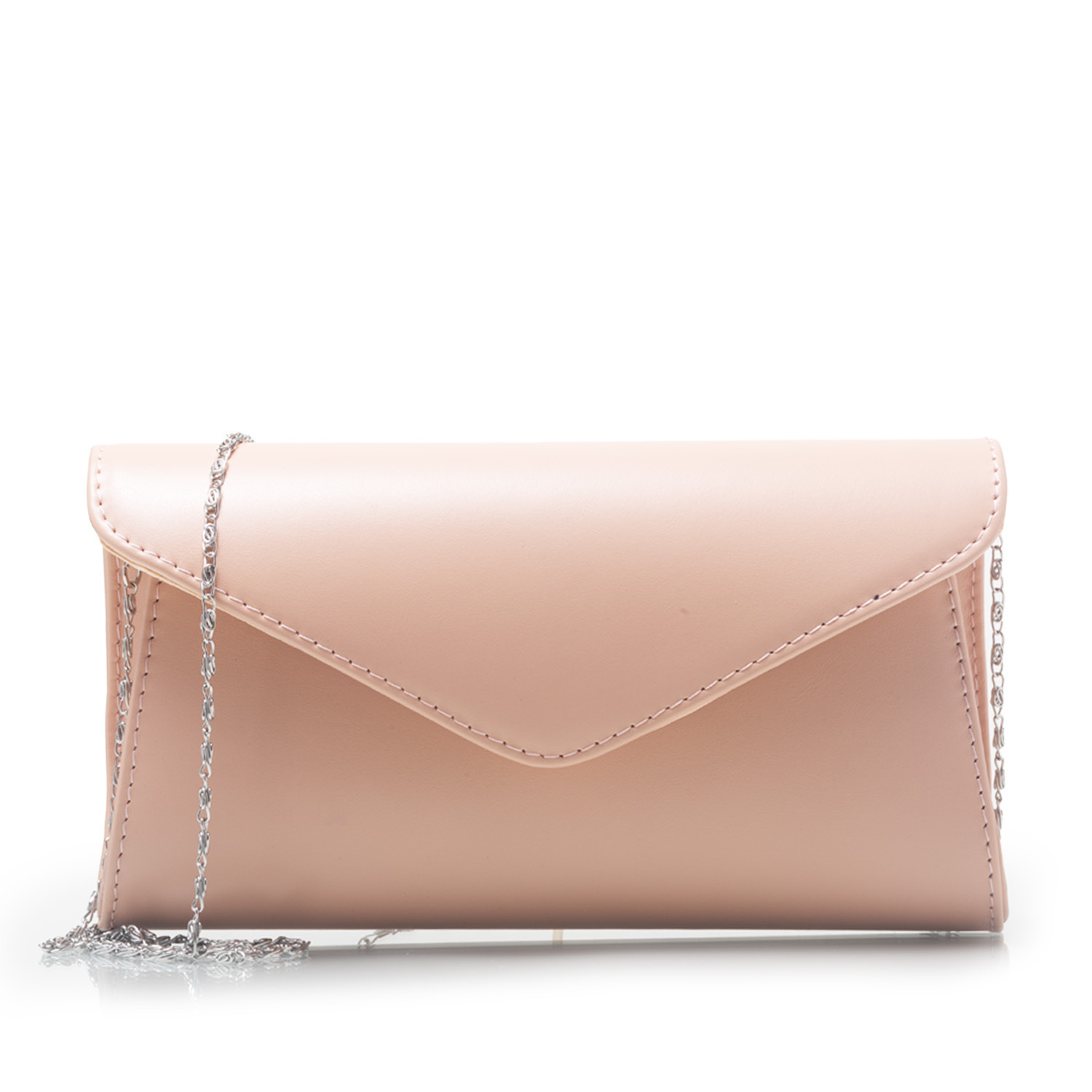 Geanta plic dama din piele naturala,Leofex - 4014 Nude Box P