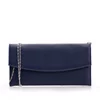 Geantă plic elegantă din piele naturală pentru damă -  4015 Bleumarin Box