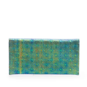 Geantă plic elegantă din piele naturală pentru damă -  4015 Păun Box