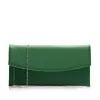 Geantă plic slim damă din piele naturală - 4015 Verde  Box