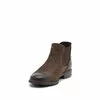 Ghete barbati din piele naturala, Leofex - 917 Maro velur