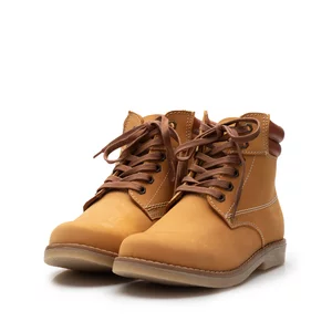 Ghete casual din piele naturala nabuc - 227-1 Camel Nabuc