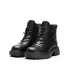 Ghete damă casual din piele naturală  - 4504 Negru Box