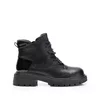 Ghete damă casual din piele naturală  - 4504 Negru Box