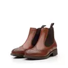 Ghete damă casual din piele naturală,Leofex -262 Cognac Box