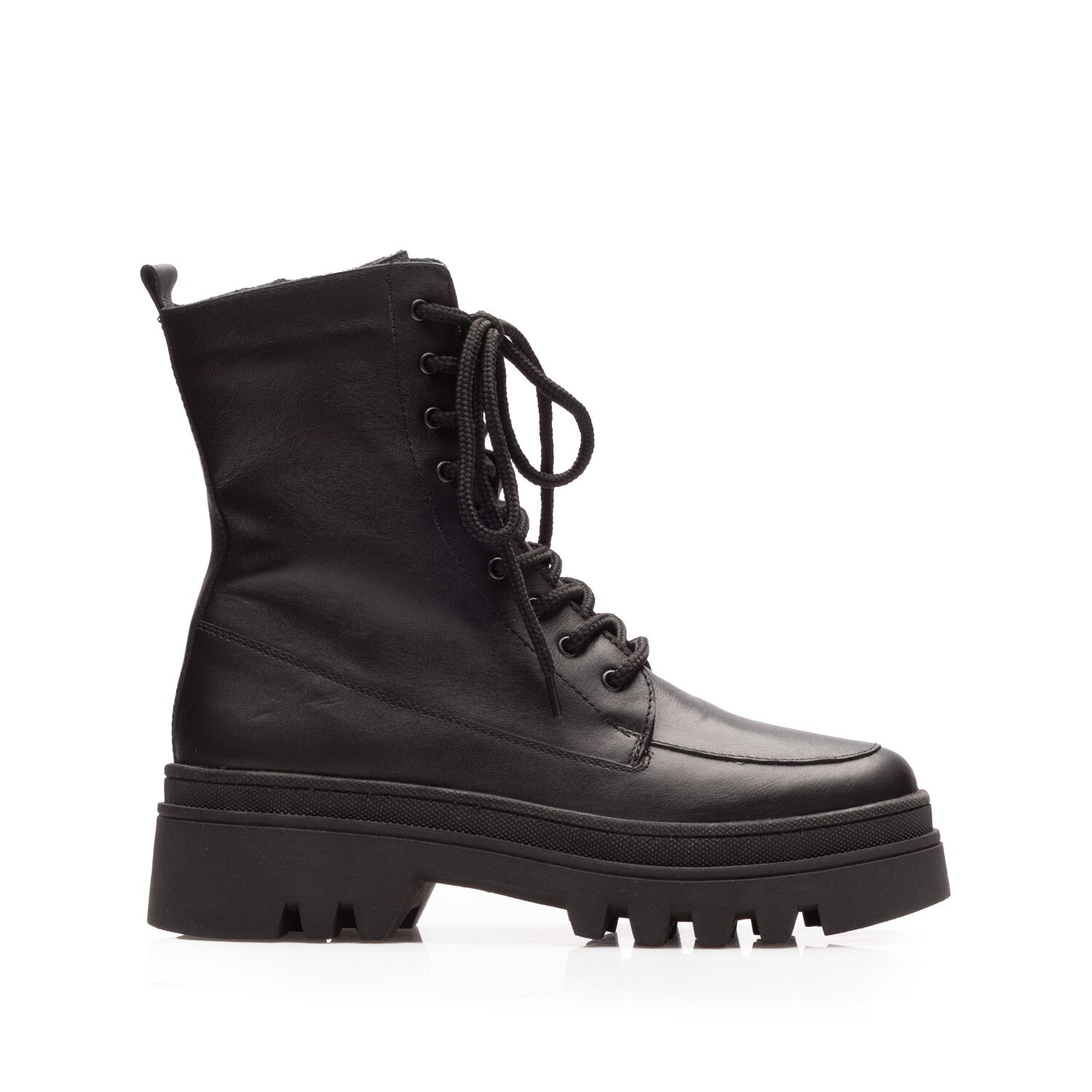 Poze Ghete damă din piele naturală, Leofex - 010 Negru Box