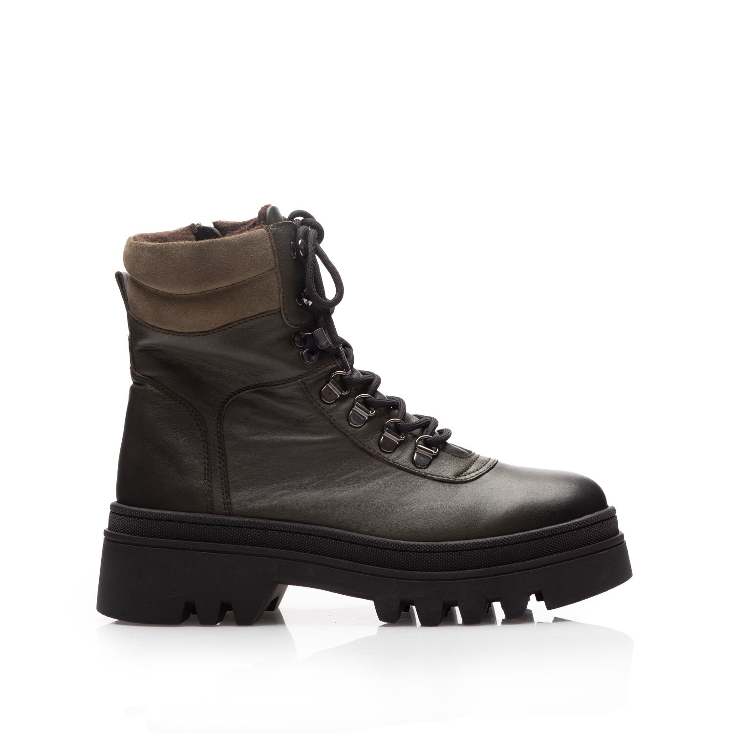 Poze Ghete damă din piele naturală, Leofex - 021 Kaki Box