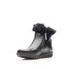 Ghete dama din piele naturala Leofex - 091-1 Negru