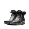 Ghete dama din piele naturala Leofex - 091-1 Negru