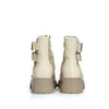 Ghete damă din piele naturală, Leofex - 332 Crem Box Velur