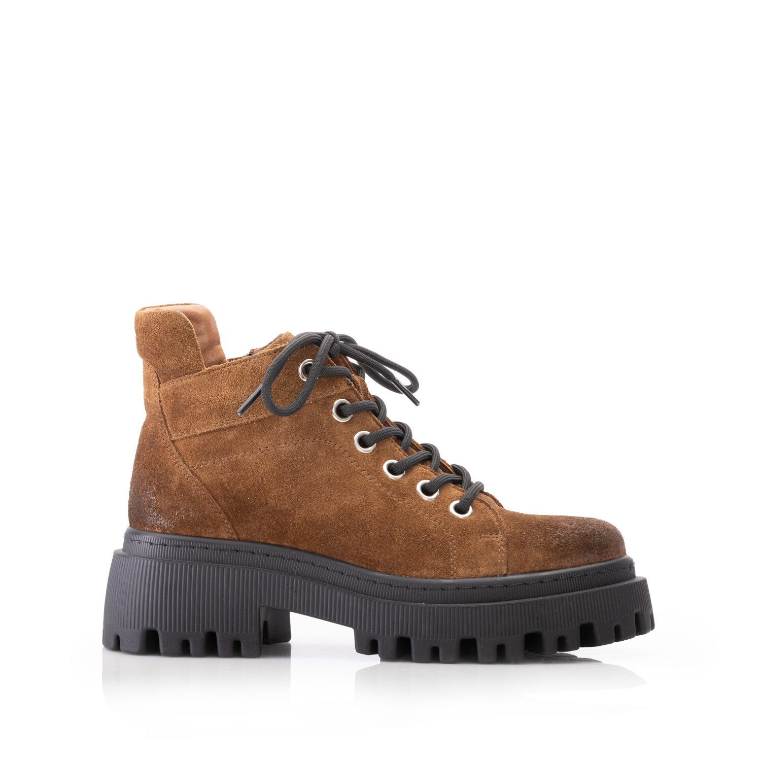 Poze Ghete damă din piele naturală, Leofex - 408 Cognac velur