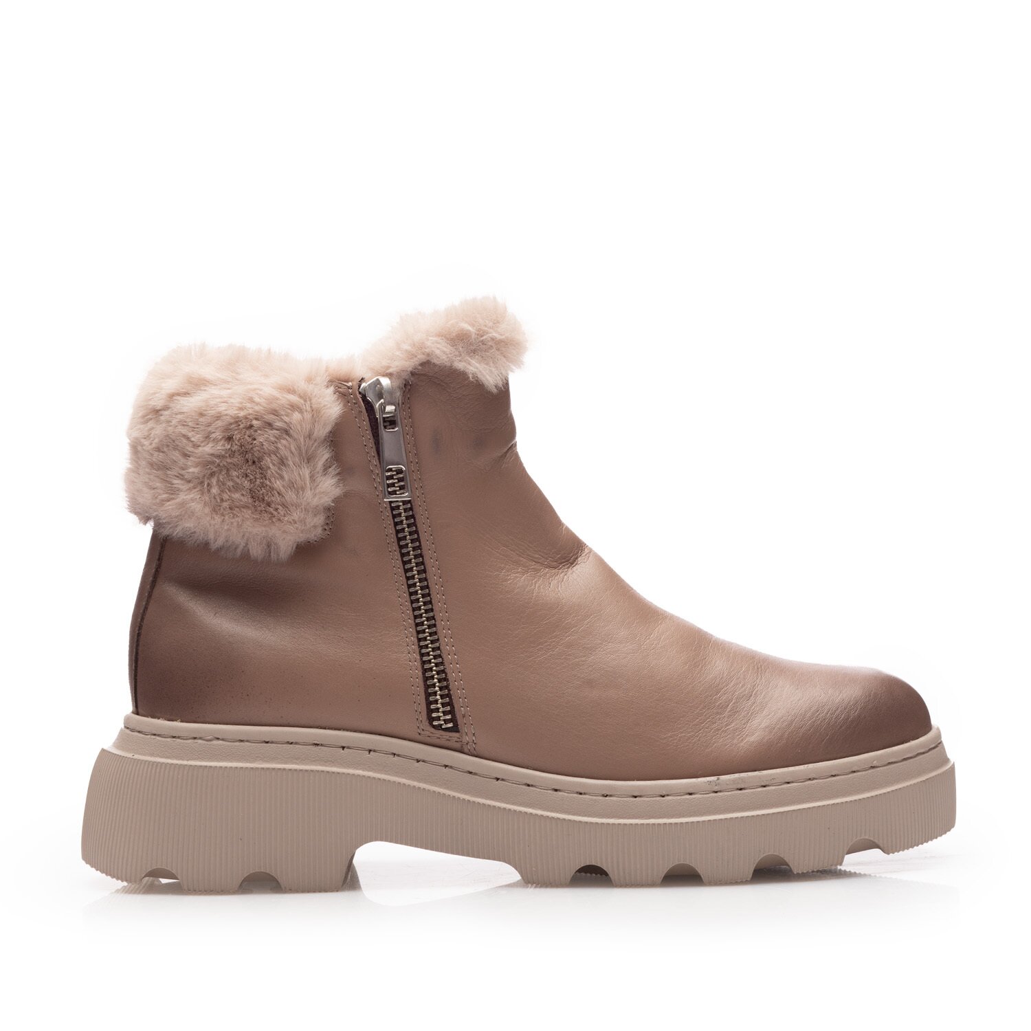 Poze Ghete damă din piele naturală, Leofex - 424 Taupe Box