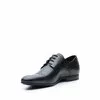 Pantofi barbati eleganti din piele naturala ,Leofex -1022 Negru Box