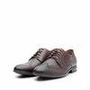 Pantofi barbati eleganti din piele naturala Leofex - 573 Red wood Box