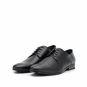 Pantofi barbati eleganti din piele naturala Leofex- 823-1 Negru Box