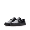Pantofi casual bărbați cu catarame din piele naturală, Leofex -  648 Negru box