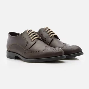 Pantofi casual bărbați din piele naturală - 3113 Maro Box