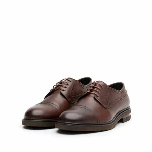 Pantofi casual barbati din piele naturala Leofex - 1000 Red Wood Box