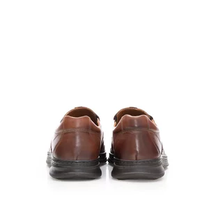 Pantofi casual bărbați din piele naturală, Leofex - 524 Cognac Box